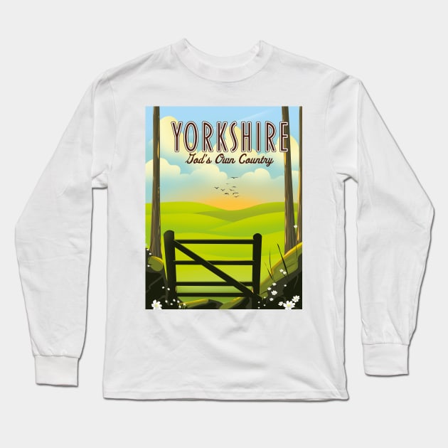 Yorkshire "God's own Country" Long Sleeve T-Shirt by nickemporium1